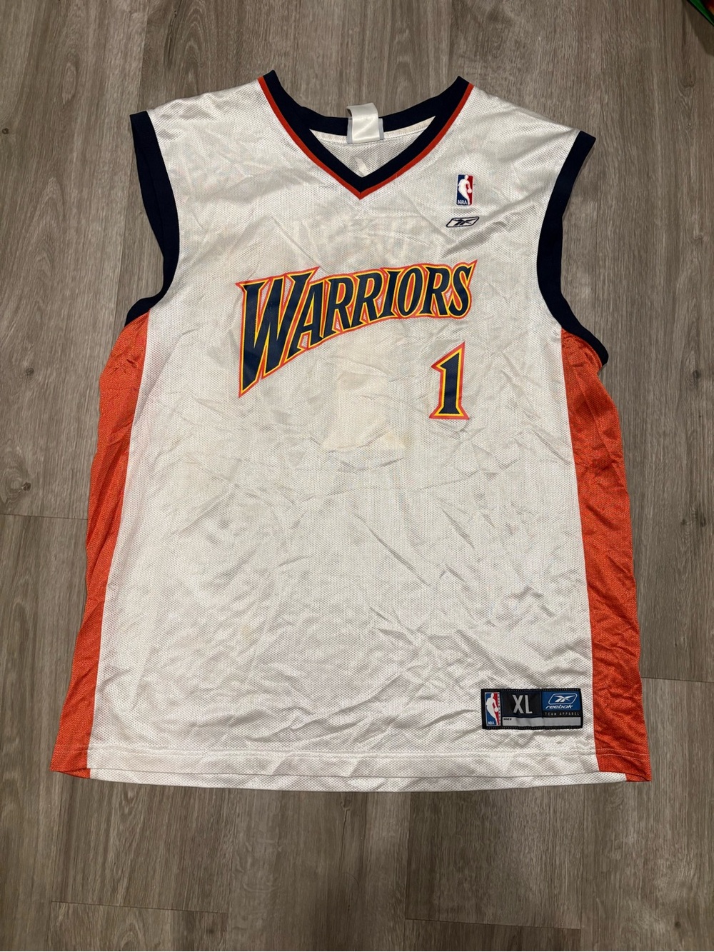 NBA Warriors White Orange Navy #1 Murphy Jersey